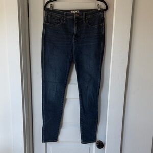 Madewell Dark Indigo Skinny Jeans 10” High Rise